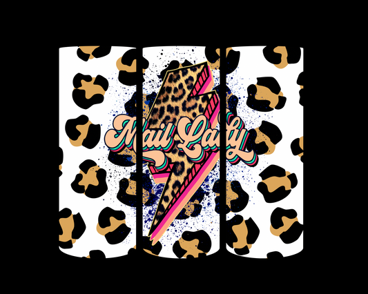 Mail Lady Glitter and Leopard Print