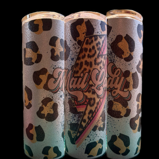 Mail Lady Glitter and Leopard Print