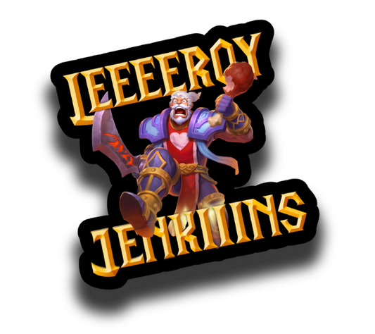 Leeeroy Jenkiiiins Die Cut Sticker